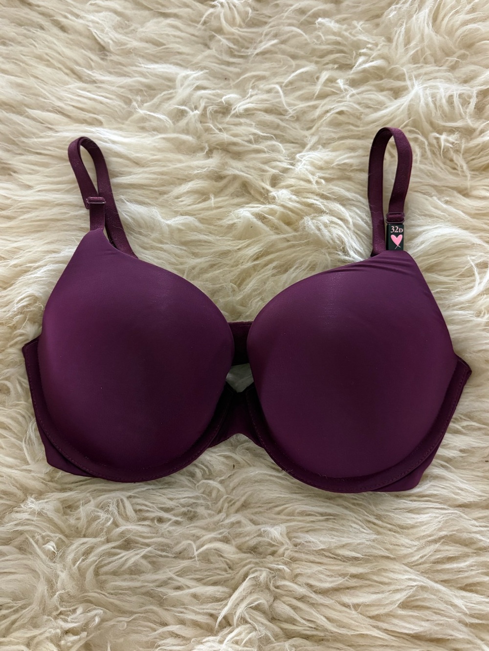 Victoria's Secret Burgundy T-Shirt Full Coverage Push Up Bra